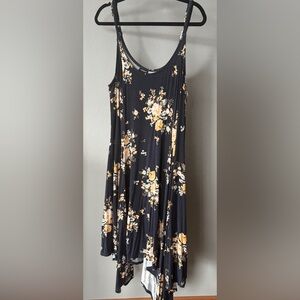 Torrid Navy and Yellow Floral Dress